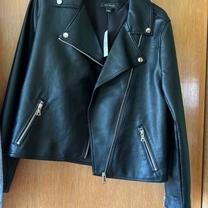Black leather jacket